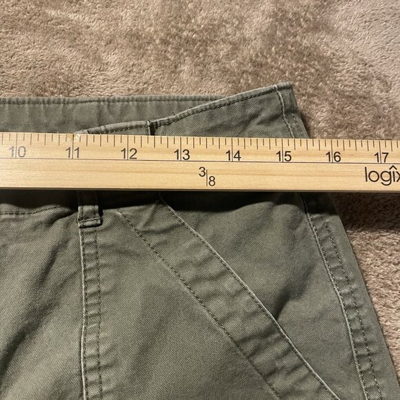 Old Navy Pants Womens 8 Cargo Olive Green Raw Hem Mid Rise Ankle Utility - Picture 5 of 7